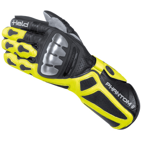 Held Motorradhandschuhe PHANTOM II 2 mit Aramid Titanium-Knöchelschale CE und Spezialschaum