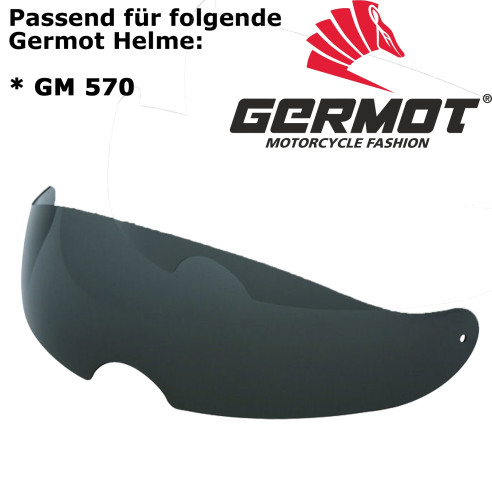 Germot Sonnenblende für Helme GM570 85% getönt kratzfest