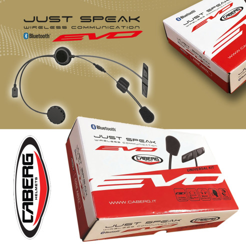Caberg Motorrad-Headset JUST SPEAK EVO mit Bluetooth-Kommunikation für viele Caberg Helme