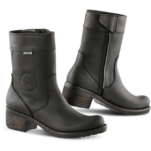 Falco Damen Motorradstiefel AYDA 2 Leder wasserdicht mit D3O Knöchelprotektoren und CE-Zertifizierung