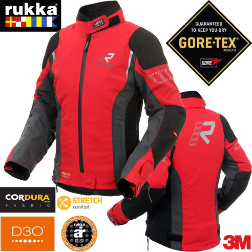 Rukka Gore-Tex Motorradjacke ELASTINA für Damen Cordura mit D3O Evo Protektoren