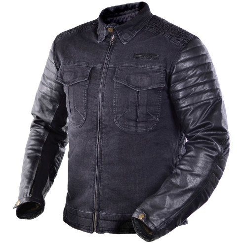 Trilobite Motorradjacke ACID SCRAMBLER Denim Leder mit Thermofutter Aramid Protektoren