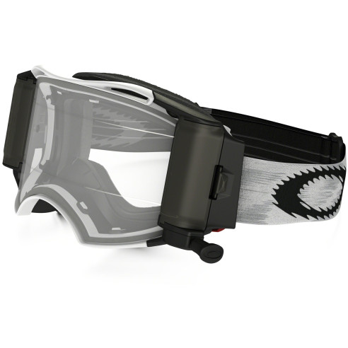 Oakley Motocross Brille AIRBRAKE MX Matte White Speed mit Roll-Off und klaren HDO Gläsern