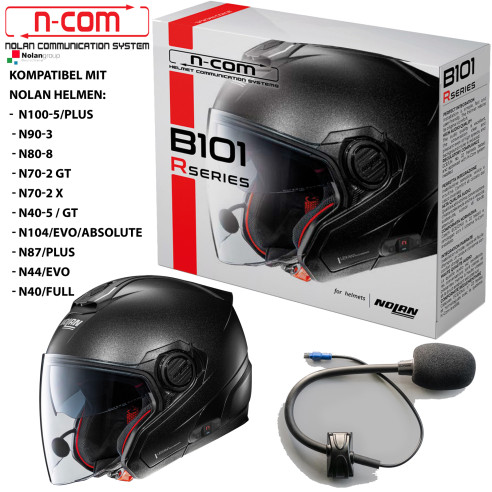 N-COM Headset B101 R für Nolan Helme N100-5 N90-3 N80-8 N70-2 mit Bluetooth 5