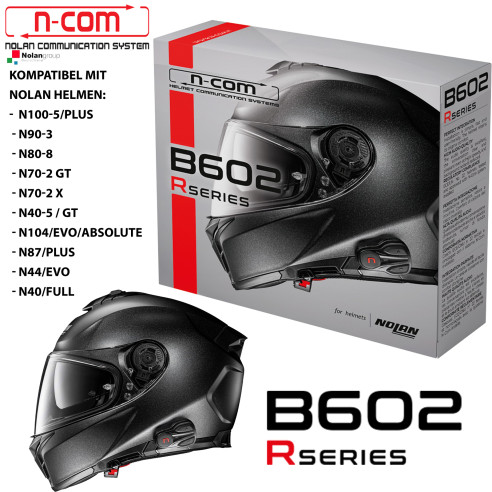 N-COM Headset B602 R für Nolan Helme N100-5 N90-3 N80-8 N70-2 HD Bluetooth Intercom
