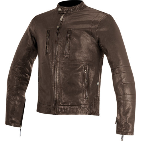 Alpinestars Motorrad-Lederjacke BRASS mit Protektoren