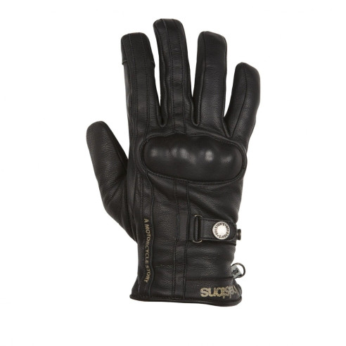 Helstons Motorradhandschuhe BURTON HIVER Leder genarbt Aramid mit Carbon Knöchelprotektoren