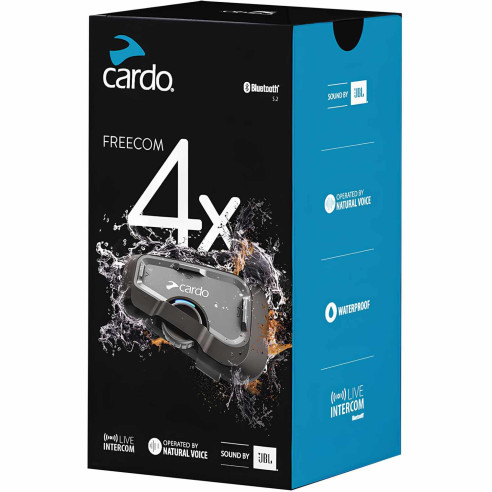 Cardo Freecom 4x Headset Intercom Bluetooth 1,2 km bis 4 Fahrer FM Radio