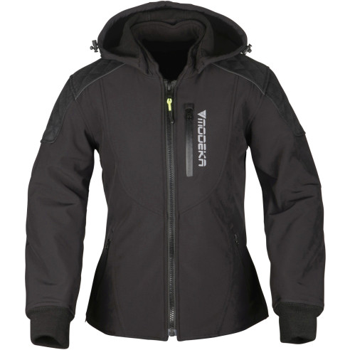 Modeka Softshell-Motorrad-Hoodie CLARKE LADY für Damen wasserdicht herausnehmbare Thermoweste mit Protektoren