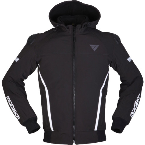 Modeka Softshell-Hoodie CLARKE SPORT Motorradjacke wasserdicht CE A mit Protektoren und Thermofutter