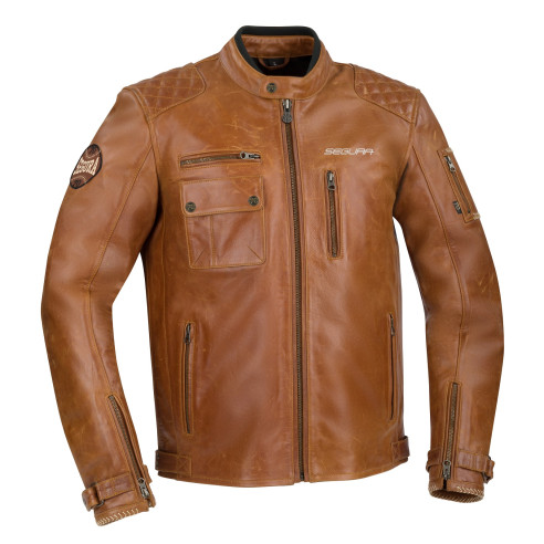 Segura Motorradjacke DIMAGGIO Leder Baseball mit Thermofutter CE AA