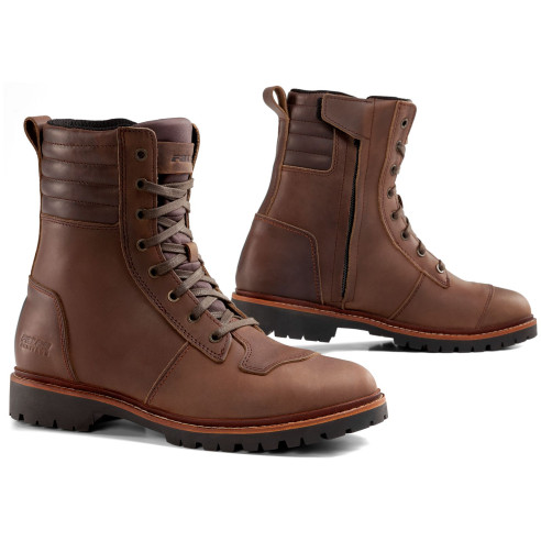 Falco Motorradstiefel ROOSTER Leder CE wasserdicht mit High-Tex Membran und D3O Protektoren