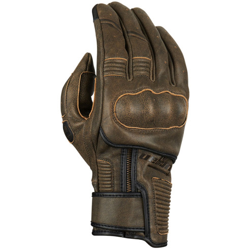 Furygan Motorradhandschuhe JAMES EVO RUSTED D3O braun Leder CE mit Protektoren