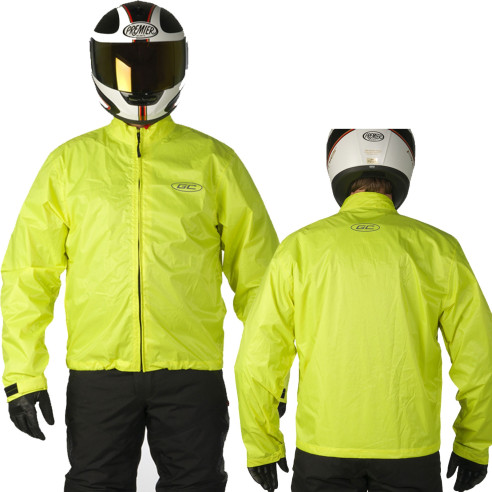 Grand Canyon Regenjacke FLUO neongelb mit Kordelzug und Scotchlite Reflektorlogo