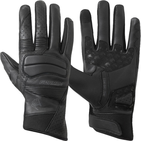 Germot Motorradhandschuhe SECA Sommer Leder Stretch ergonomisch Protektoren