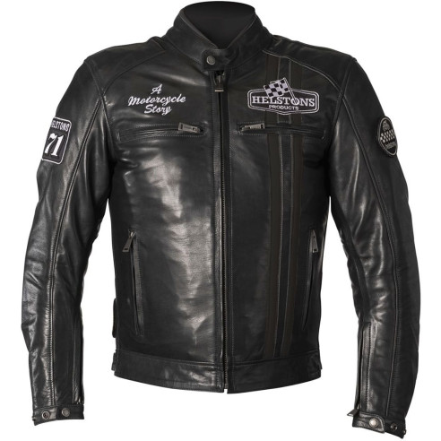 Helstons Motorradjacke INDY Leder mit Thermoweste und Protektoren