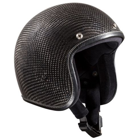 Bandit Jethelm JET CARBON Modell 2020 mit Premium-Leder-Kantenschutz und Sonnenschild