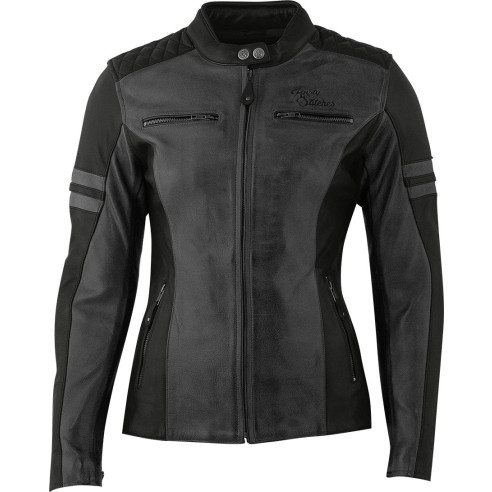 Rusty Stitches Motorradjacke JOYCE für Damen Leder CE AA mit herausnehmbarem Thermofutter