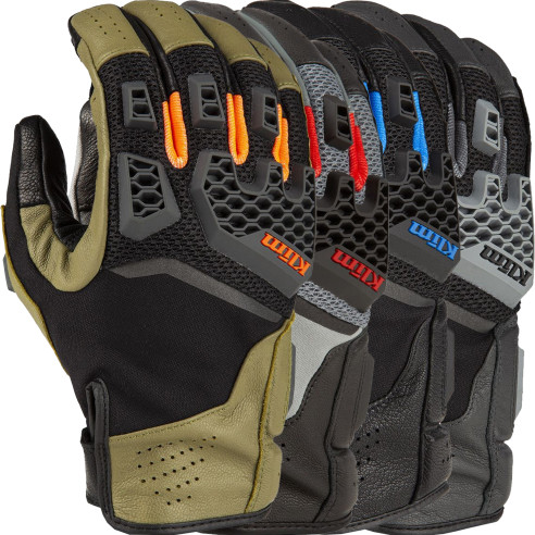 Klim Motorradhandschuhe BAJA S4 Sommer Leder mit 3D-Mesh Karbonite 3M