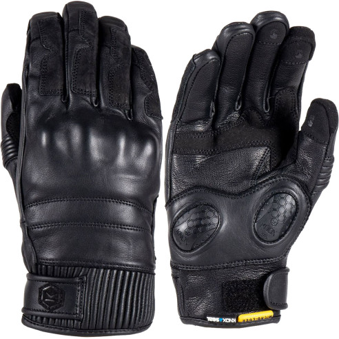 Knox Motorradhandschuhe HADLEIGH wasserdicht Leder kurze Stulpe 3-Jahreszeiten