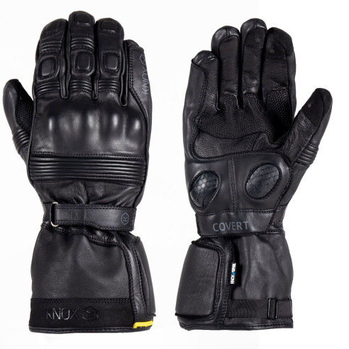 Knox Motorradhandschuhe COVERT MK3 3-Jahreszeiten wasserdicht mit Softleder und Protektoren