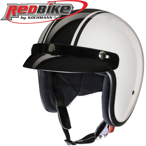 Redbike Jethelm RB-675 Oldtimer Retro Helm kleine Schale ohne ECE inkl. Helmschirm