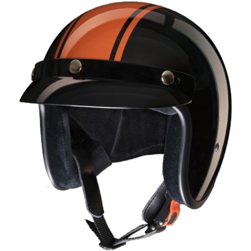Redbike Jethelm RB-676 Oldtimer Retro Helm kleine Schale ohne ECE inkl. Helmschirm