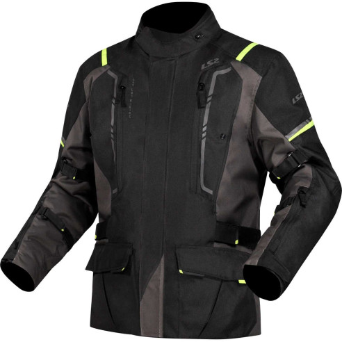LS2 NARVIK MAN Motorradjacke CE AA wasserdicht mit Thermofutter Oxford-Gewebe Neopren Protektoren