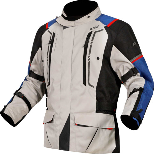 LS2 NARVIK MAN Motorradjacke CE AA wasserdicht mit Thermofutter Oxford-Gewebe Neopren Protektoren