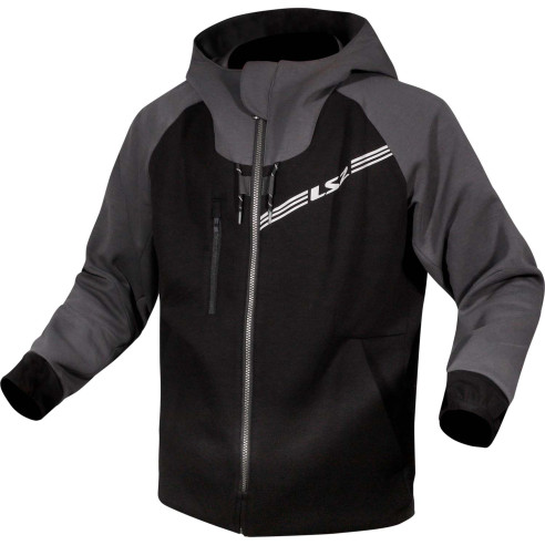 LS2 THROTTLE MAN Motorrad-Hoodie CE Kapuzen-Pulli mit Daumenschlaufen und Protektoren