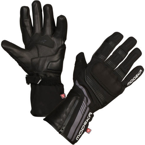 Modeka Winter-Motorradhandschuhe MAKARI mit PrimaLoft Flauschfutter wasserdicht CE Touch Tip