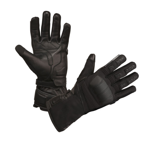 Modeka Motorradhandschuhe BLACK RIDGE Leder Sympatex wasserdicht CE Visierwischer Touch