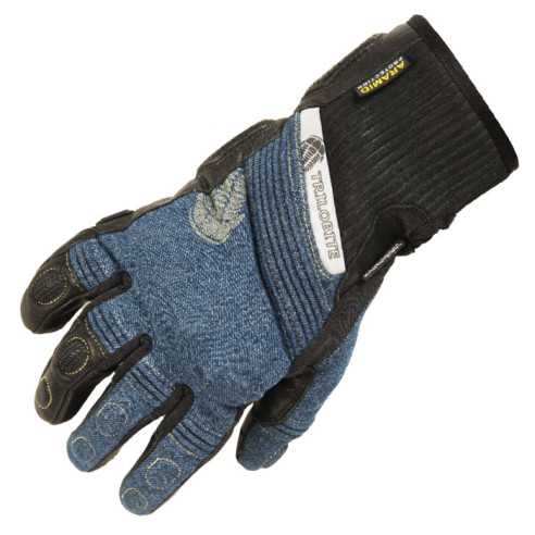 Trilobite Motorradhandschuhe PARADO Damen Leder CE Denim Stretch Aramid