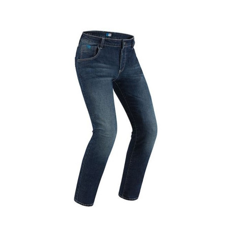 PMJ Motorradjeans NEW RIDER DENIM Stretch Slim-Fit CE A mit Protektoren