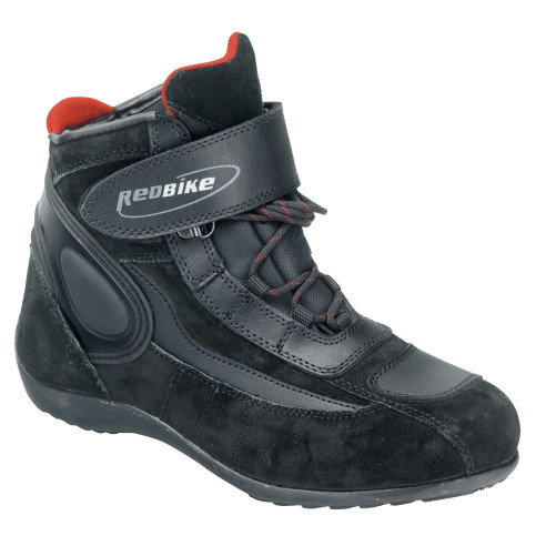 Redbike Motorradschuhe REBELL Leder mit Knöchelschutz und sportiver Sohle