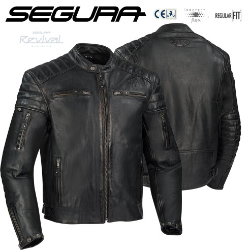 Segura Motorradjacke REMO Leder mit Thermofutter CE AA
