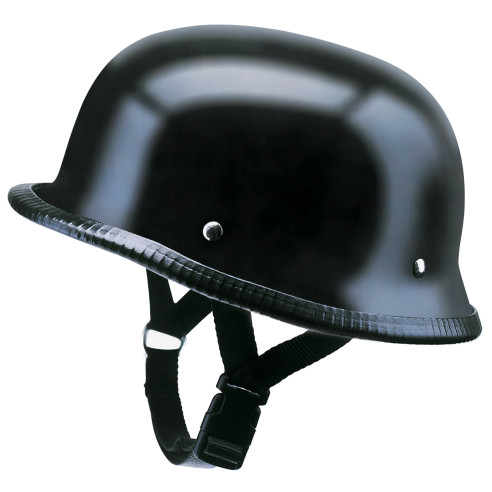 Redbike Halbschalen-Helm RK-300 ohne ECE schwarz matt Fiberglas Classic Retro
