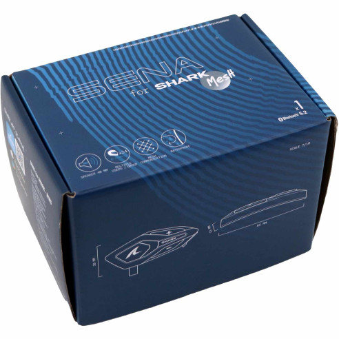 Senawave Headset MESH für Shark ECE 22.06 Helme bis 24 Mitglieder 1600 Meter