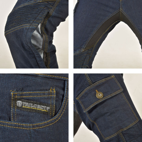 Trilobite Motorrad Jeans SMART DAMEN aus elastischem Denim mit Aramid