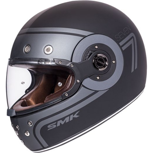 SMK Integralhelm RETRO mit Doppel-D-Verschluss