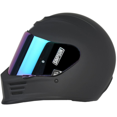 Simpson Integralhelm SPEED Street-Fight mit Doppel-D-Verschluss Venturi-Belüftung und gratis Visier