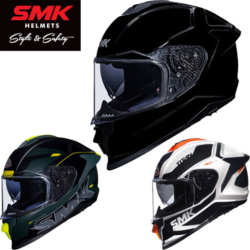 SMK Integralhelm TITAN mit Fiberglas Helmschale und Sonnenblende