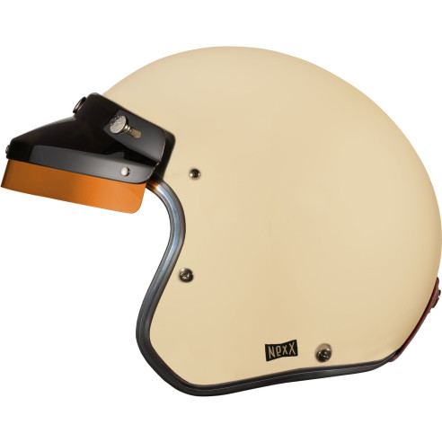 Nexx Retro-Jethelm X.G20 Fiberglas Carbon mit Doppel-D Verschluss ECE 22.06