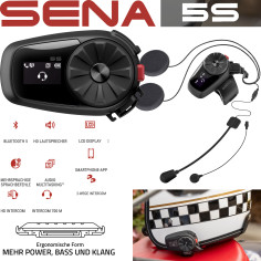 Sena Headset 5S Motorrad Kommunikation Bike-to-Bike Intercom Bluetooth 5 HD-Lautsprecher LCD-Display