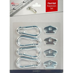 Acebikes Erweiterungs-Set für Flexi Rail 4 Karabiner 4 Schlösser