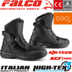 Falco Motorradstiefel LAND 2 wasserdicht Klettverschluss CE mit D3O Protektoren