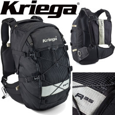 Kriega Motorrad Rucksack R35 trinkwasserkompatibel leicht Hüftgurt Quadloc-Gurt-System 35 Liter