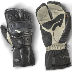 Halvarssons DUVED Motorradhandschuhe wasserdicht wärmeisoliert CE Drei-Finger-Handschuh Leder