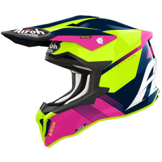 Airoh Strycker ECE 22.06 Crosshelm Carbon leicht AMS Multi-Action Safety-System Doppel-D-Verschluss