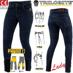 Trilobite Motorradjeans ALLSHAPE für Damen in drei Passformen mit Stretch Aramid und Knieprotektoren